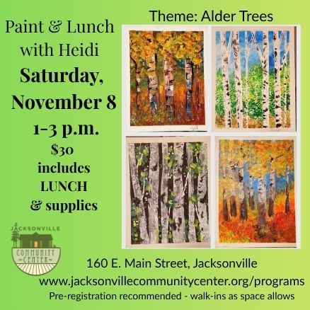11/8 Paint & LUNCH with Heidi – Alder Trees Scene