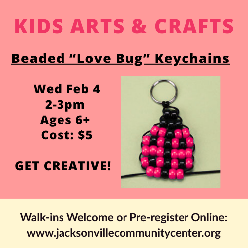 2/4/26 Kids Arts & Crafts: Beaded “Love Bug” Keychains