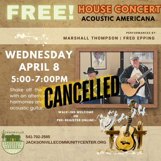 CANCELLED — 4/8 FREE! House Concert: Americana with Marshall Thompson & Fred Epping