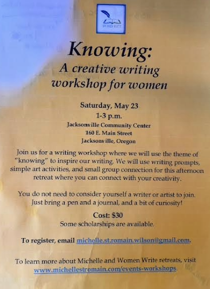 5/23 – KNOWING: A Creative Writing & Art Workshop for Women (unsponsored)