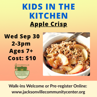 9/30 Kids in the Kitchen: Apple Crisp – with Sarah