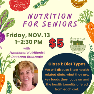 11/13 Nutrition for Seniors Class 1: Diet Types with DeeAnna Breazeale